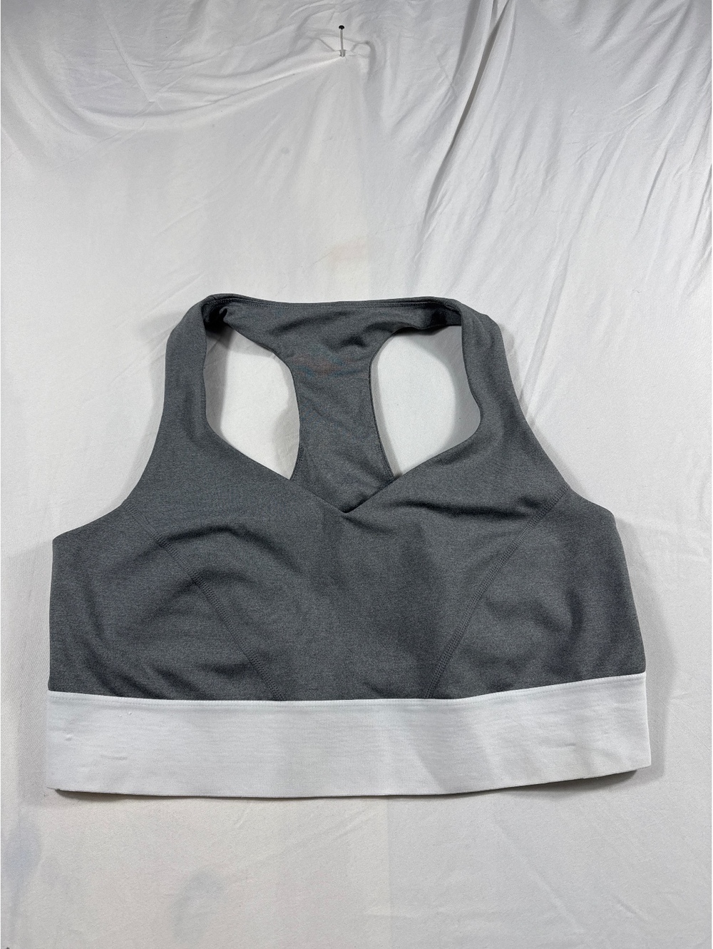 Good American Heather Grey and White Sports Bra Size 6